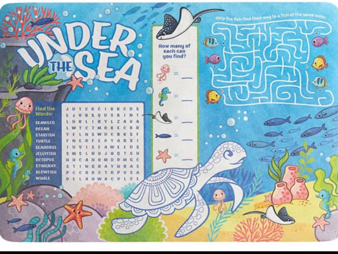 Under the sea dinner mats 12 pack